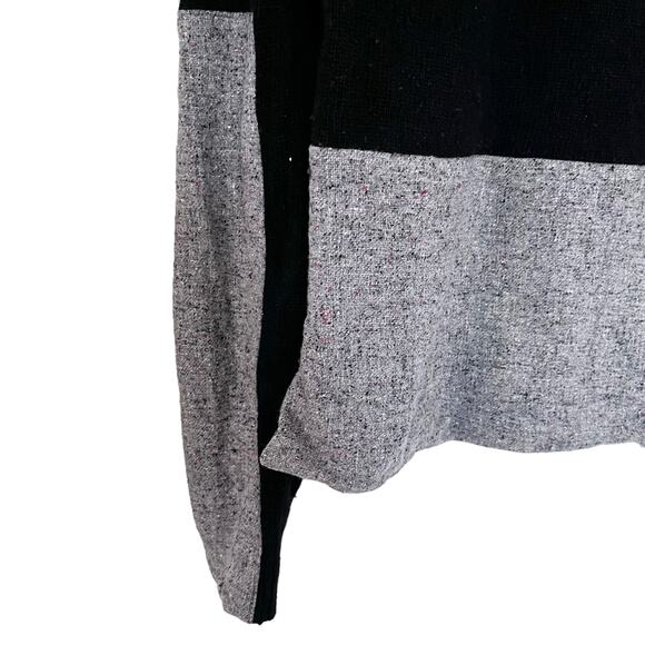 J.CREW Women's Sweater Wool Cashmere Blend Woven Colorblock Sz Small - Picture 2 of 9